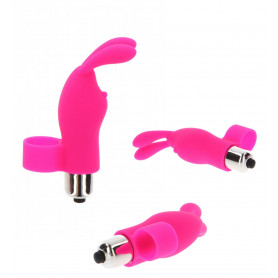 Vibratore rabbit da dito mini stimolatore vibrante clitoride massaggio vaginale