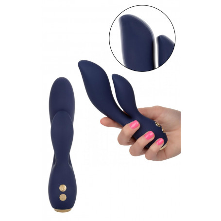 Vibratore doppio vaginale anale dildo vibrante rabbit in silicone clitoride sexy