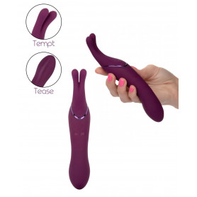 Vibratore doppio stimolatore vibrante vaginale clitoride anale in silicone reale
