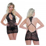 Babydoll nero con perizoma lingerie sexy donna intimo erotico schiena scoperta