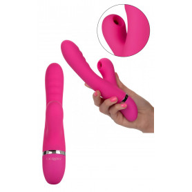 Vibratore vaginale succhia clitoride in silicone dildo liscio vibrante doppio