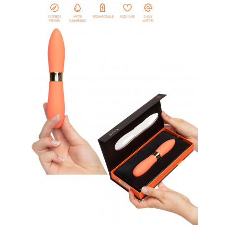 Vibratore vaginale classico in silicone morbido doppio dildo liscio vibrante sex