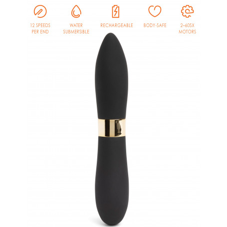 Vibratore vaginale classico dildo doppio liscio vibrante clitoride in silicone