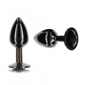 Plug anale piccolo dildo liscio indossabile con pietra dilatatore but in metallo
