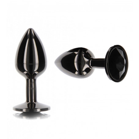 Plug anale piccolo dildo liscio indossabile con pietra dilatatore but in metallo
