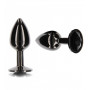 Plug anale piccolo dildo liscio indossabile con pietra dilatatore but in metallo