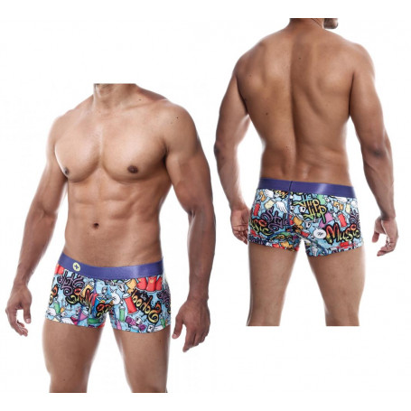 Boxer uomo a vita bassa intimo maschile elasticizzato aderente comodo colorato