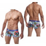 Boxer uomo a vita bassa intimo maschile elasticizzato aderente comodo colorato