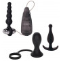 Kit anale plug butt uomo stimolatore prostata set mini dildo massaggiatore nero