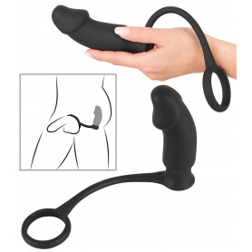 Dildo per prostata con anello fallico pene vibrante in silicone vibratore anale