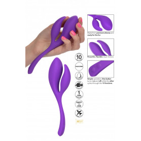 Vibratore vaginale doppio in silicone stimolatore vibrante anale clitoride donna