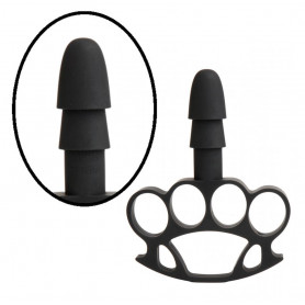 Plug anale indossabile dilatatore liscio fallo vaginale mini dildo nero per mano