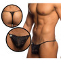 Perizoma uomo sexy in pizzo tanga g string nero trasparente intimo slip mutanda