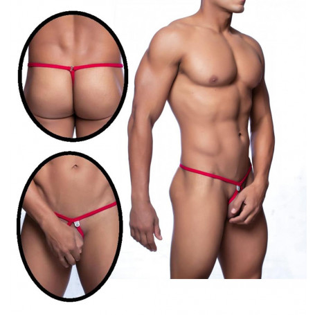 G string rosso uomo micro perizoma sexy mini tanga mutanda aperta a vita bassa