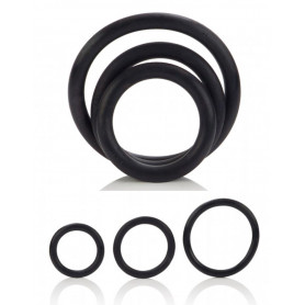 Anello fallico kit ritardante stimolante erezione per pene uomo cock ring black