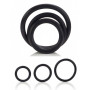 Anello fallico kit ritardante stimolante erezione per pene uomo cock ring black