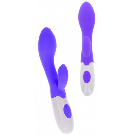 Vibratore rabbit in silicone doppio dildo vaginale clitoride vibrante per donna
