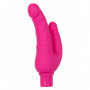 Vibratore doppio vaginale e anale in silicone reale dildo vibrante ricaricabile