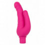 Vibratore doppio vaginale e anale in silicone reale dildo vibrante ricaricabile