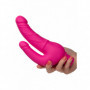 Vibratore doppio vaginale e anale in silicone reale dildo vibrante ricaricabile