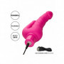 Vibratore doppio vaginale e anale in silicone reale dildo vibrante ricaricabile