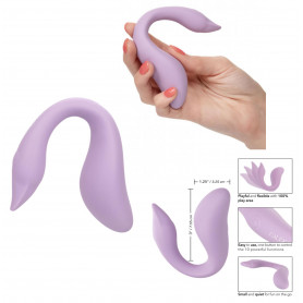 Vibratore vaginale in silicone doppio stimolatore vibrante clitoride anale donna