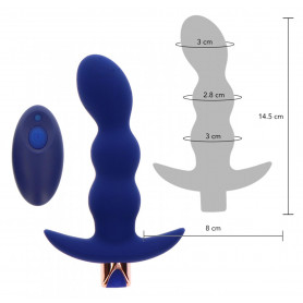 Vibratore anale dilatatore a sfere in silicone dildo vibrante plug indossabile