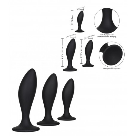 Plug anal in silicone kit dilatatore indossabile set dildo mini maxi butt morbio