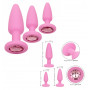 Plug anale in silicone kit dilatatore mini maxi indossabile con pietra dildo sex