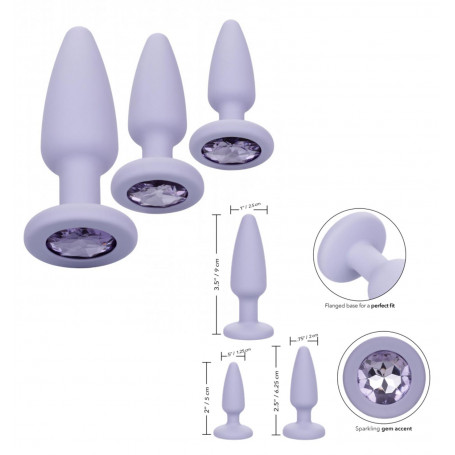 Plug anale in silicone indossabile kit dilatatore dildo mini maxi con pietra sex