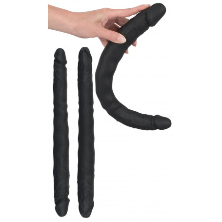 Fallo doppio grande dildo vaginale anale pene finto in silicone realistico lungo