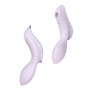 Vibratore vaginale doppio in silicone reale succhia clitoride Curvy Trinity 2