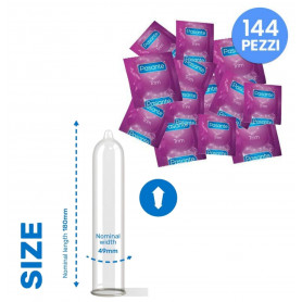 Preservativi in lattice sottili 144 pz profilattici pasante condom lubrificati