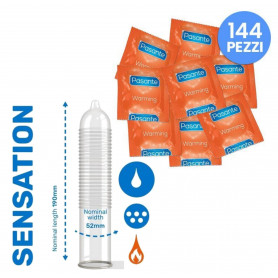 Preservativi stimolanti condom in lattice profilattici lubrificati 144 pasante