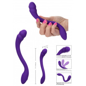 Vibratore vaginale doppio stimolatore vibrante anale in silicone ricaricabile