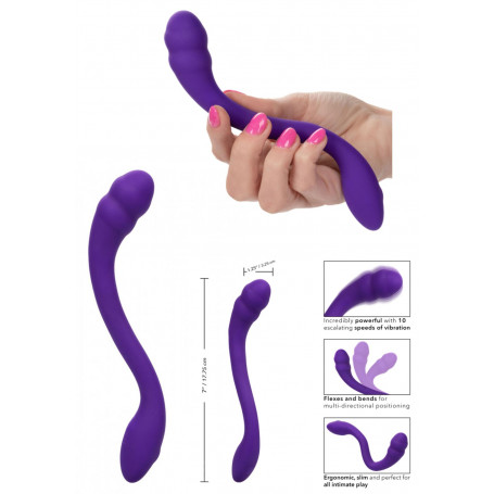 Vibratore vaginale doppio stimolatore vibrante anale in silicone ricaricabile