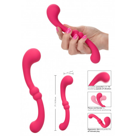 Vibratore doppio piccolo stimolatore vibrante anale vaginale in silicone mini