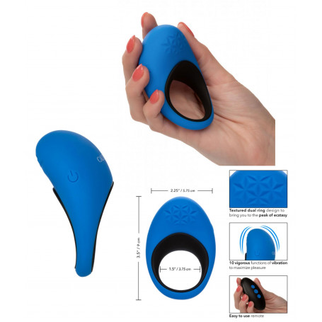 Anello fallico vibrante in silicone stimolatore clitoride cock ring ricaricabile