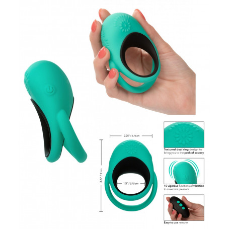 Anello fallico vibrante ricaricabile cock ring in silicone stimolatore clitoride