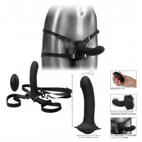 Imbracatura con vibratore vaginale anale in silicone realistico indossabile sexy