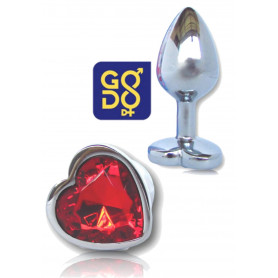 Plug anale in metallo dilatatore indossabile con pietra a cuore  mini dildo sexy