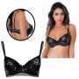 reggiseno hot senza ferretto donna lingerie erotica ragazza con pizzo nero sexy