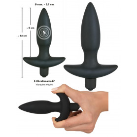 Vibratore anale piccolo dilatatore butt plug vibrante in silicone mini dildo sex