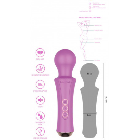 Massaggiatore anale wand vibrante mini vibratore vagina ricaricabilein silicone