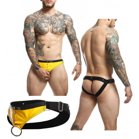 Perizoma uomo con anello fallico in metallo sexy tanga slip mutanda lingerie hot