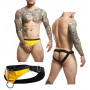 Perizoma uomo con anello fallico in metallo sexy tanga slip mutanda lingerie hot