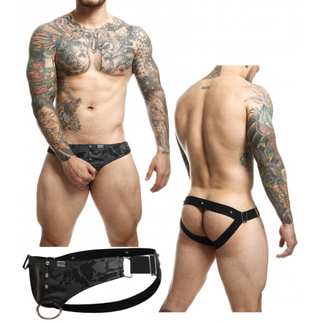 Perizoma uomo sexy tanga mutanda con anello fallico in metallo slip lingerie hot