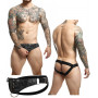 Perizoma uomo sexy tanga mutanda con anello fallico in metallo slip lingerie hot