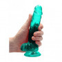 Fallo piccolo vaginale mini pene con ventosa e testicoli dildo realistico anale