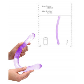 Dildo vaginale anale big fallo trasparente liscio per doppia penetrazione maxi